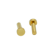 OEM ODM Custom Female T Type Rolling Brass Contact Push Pins For Electrical Connector